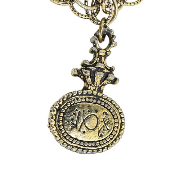 Bold Vintage Charm Bracelet Large Confetti-Style Lucite Resin Green Cabochons - Picture 8 of 9